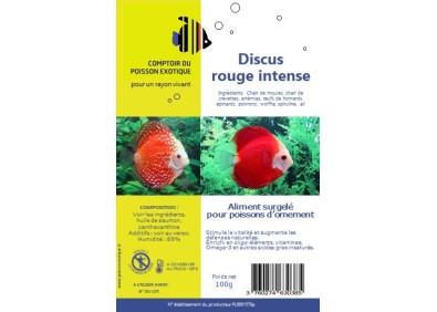 Nourriture discus rouge intense - Blister 100 gr - Blister 100 gr - Comptoir du Poisson exotique