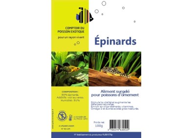 Épinard - Blister 100 gr - Blister 100 gr - Comptoir du Poisson exotique