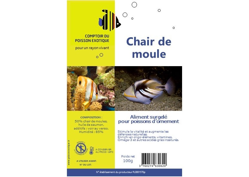 Chair de moule - Blister 100 gr - Blister 100 gr - Comptoir du Poisson exotique