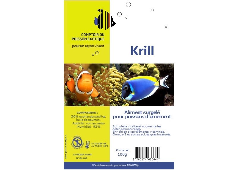 Krill pacifica - Blister 100 gr - Blister 100 gr - Comptoir du Poisson exotique