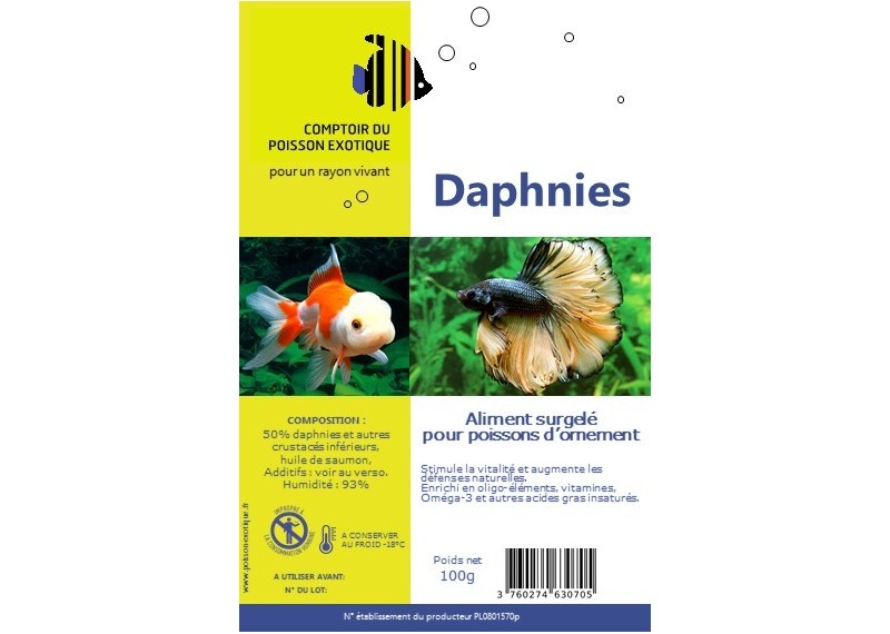Daphnies - Blister 100 gr - Blister 100 gr - Comptoir du Poisson exotique