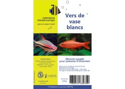 Vers de vase blancs - Blister 100 gr - Blister 100 gr - Comptoir du Poisson exotique