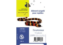 Souris T1 souriceaux 1,5-2 gr - Sachet noir - 10 pcs - Sachet - Comptoir du Poisson exotique